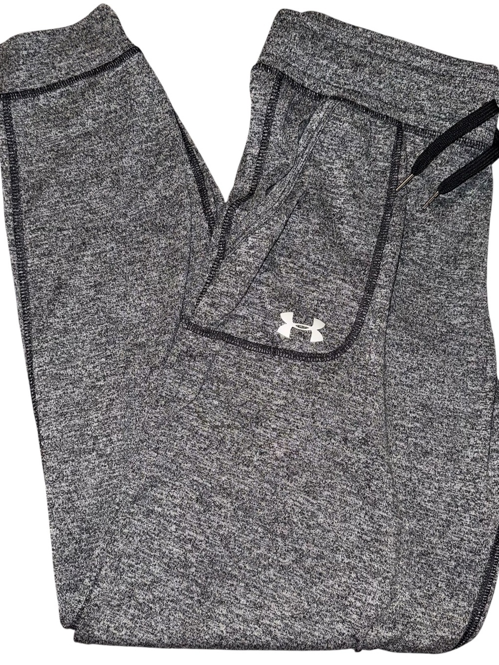 Under Armour Tech Twist Joggers Womens Med Gray Heathered Athletic Drawstring
